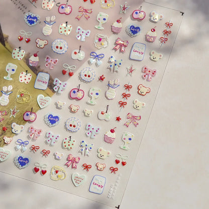 Ocean Shell Starfish Shell Conch Whale Dolphin Seahorse Coconut Tree Water Bubbles Self Adhesive Nail Art Sticker Manicure Decal