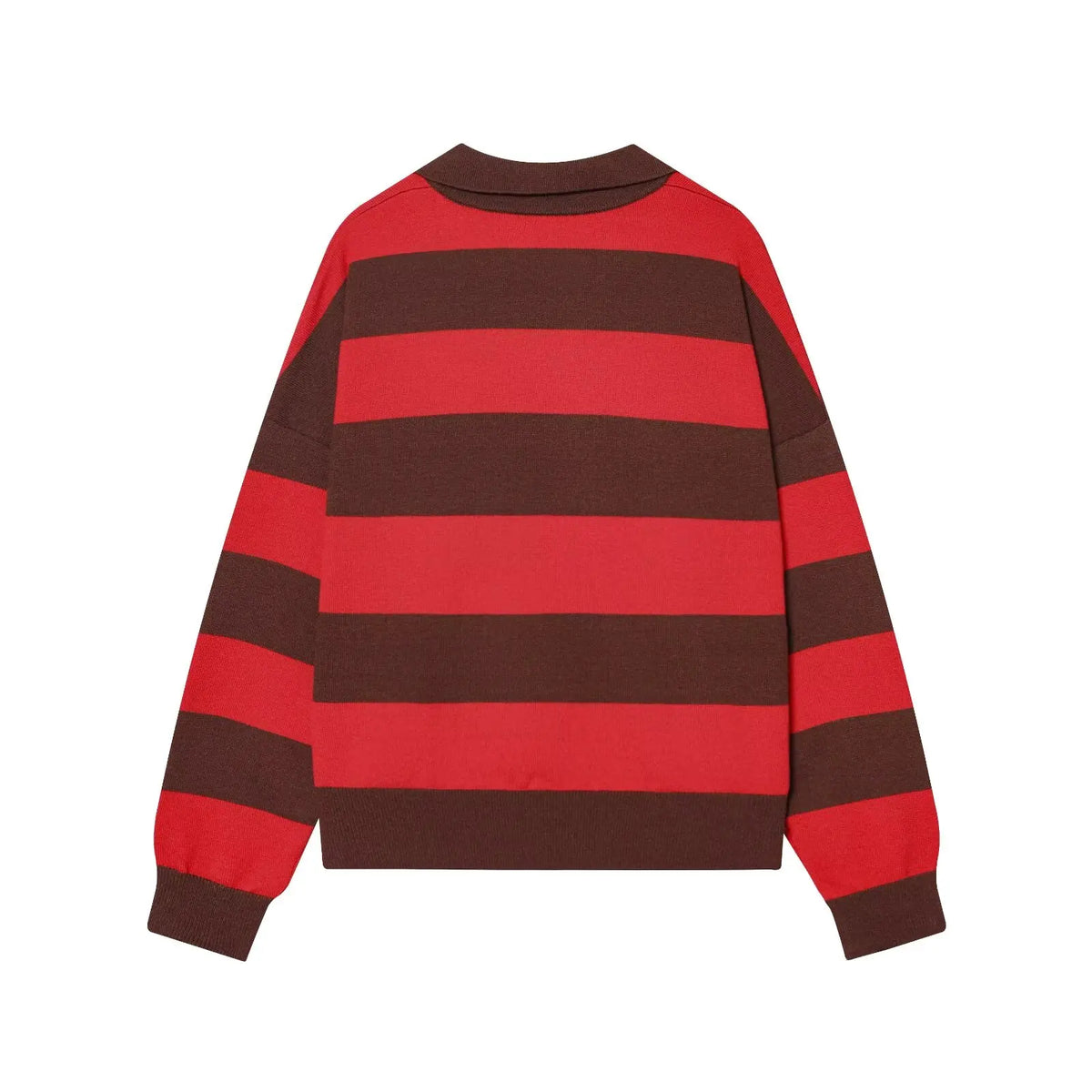 Sweater knitted Pullover Women's Spring 2026 New Fashion Striped Loose Polo neck Warm Women Sweater Chic Youth Holiday Pullover