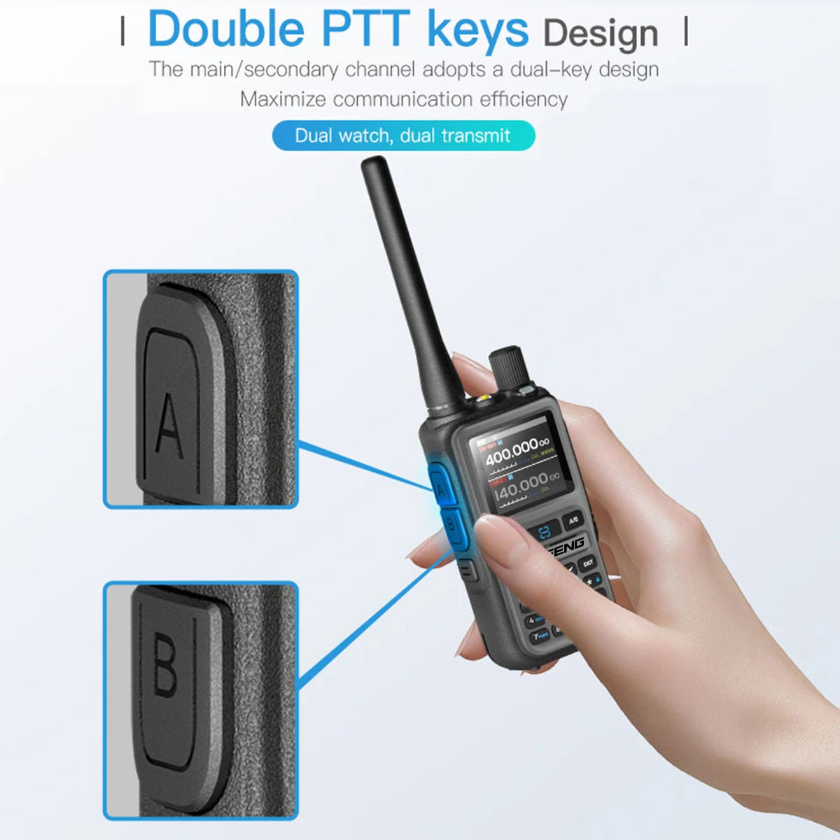Baofeng UV-5R Mini Walkie Talkie Bluetooth Programming Wireless Copy Frequency Full Band 999CH AM FM Type-C Long Range Ham Radio