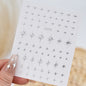 1Pcs 5D Metal Y2K Liquid Love Star Moon Nail Art Sticker Punk Style Silver Clock Heartbeat Heart Slider Romantic Manicure Decals