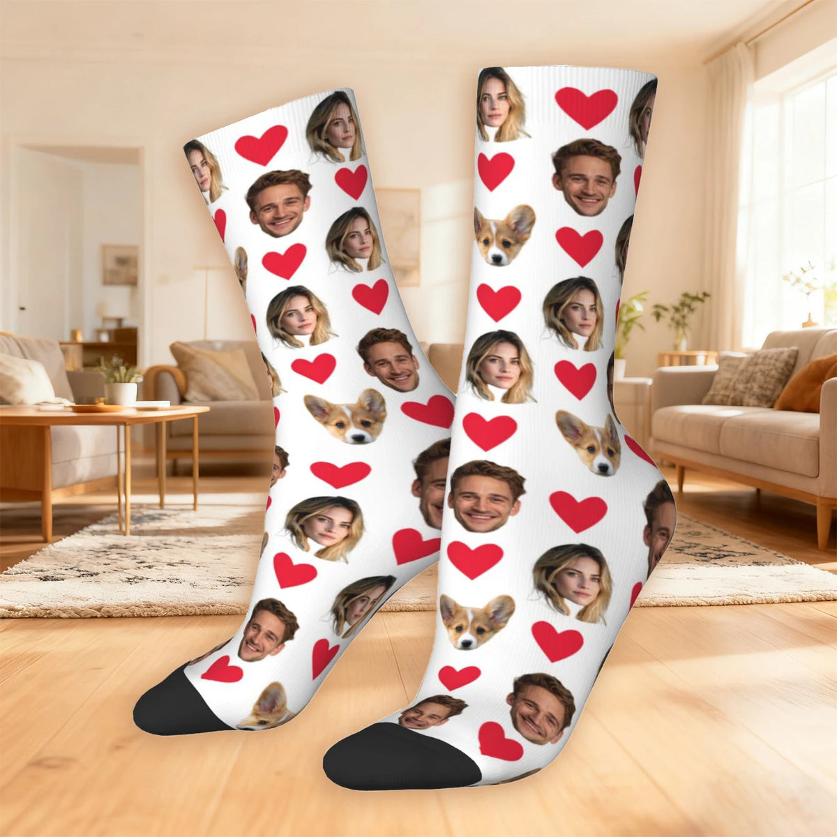 Customized socks for men and women Face-themed funny expression socks Personalized photo-customized socks Birthday gifts