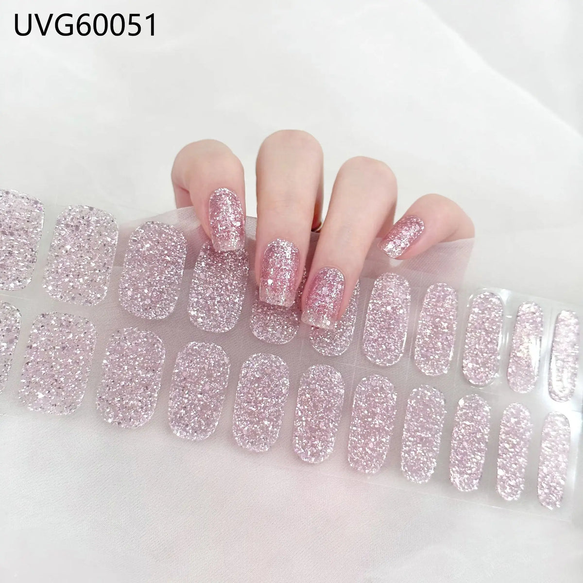 20/22Tips UV Semi cured Gel Nail Stickers Waterproof Long Lasting Full Gel Nail Wraps Press On Nail Decal DIY Manicure