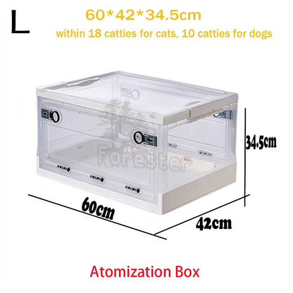 Pet Atomization Box Oxygen Room Foldable Easy To Carry Veterinary Nebulization Box Oxygen Cage for Veterinary Atomization Box