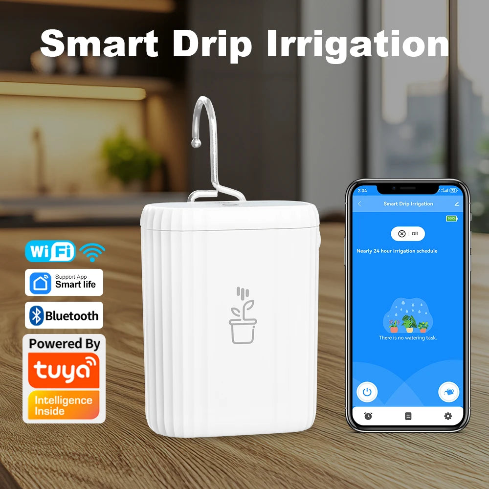 WiFi Smart Life Automatic Drip Irrigation System Kit Garden Irrigation Controller Plant Phone APP Control Watering Timer Device