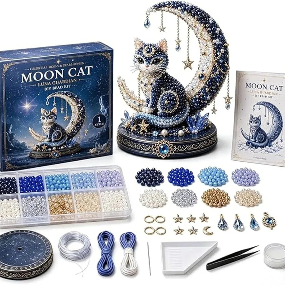 3D Design Animal Guardian Beading Kit Animal Shape Material Package DIY Beadwork Craft Kit with Colorful Beads Handmade
