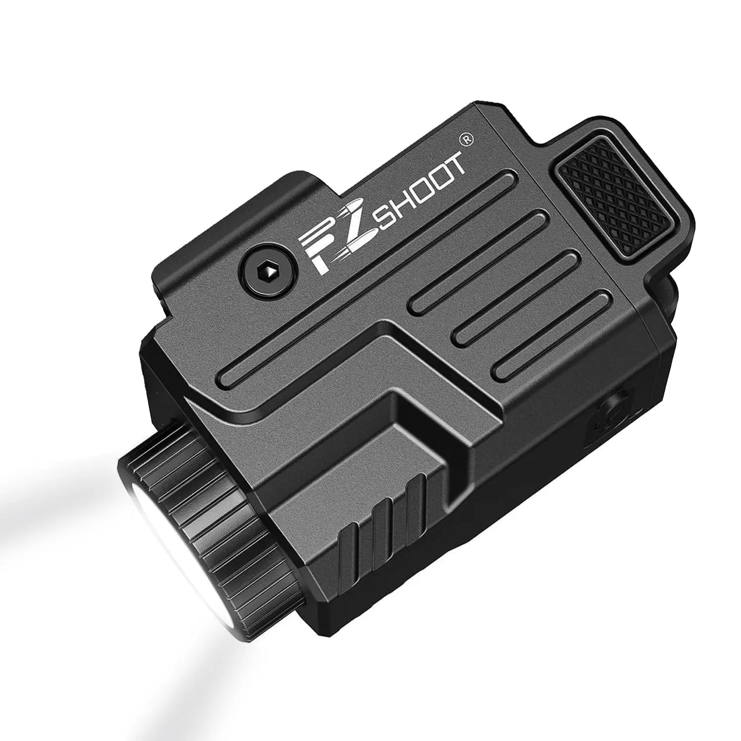 EZshoot Tactical Flashlight Compact LED Light Compatible with Picatinny and GL Rails Rechargeable & Strobe for Pistol Hunting