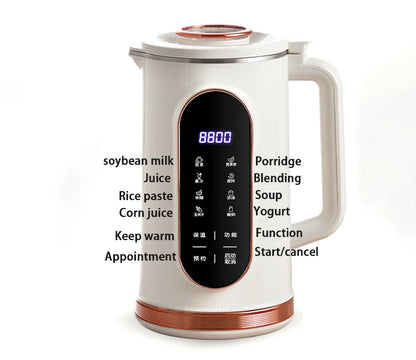 1500ml Soy Milk Machine Electric Juicer Blender Mixer Soybean Milk Maker Wall Breaking Machine 10-leaf Blade Breakfast Machine