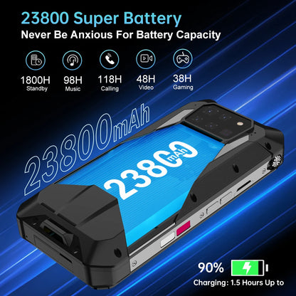 Unihertz Tank 3 Pro 8849 Rugged Smartphone Android 5G with 100 Lumens Projector 32/36GB 512GB 23800mAh Waterproof 200MP Phones
