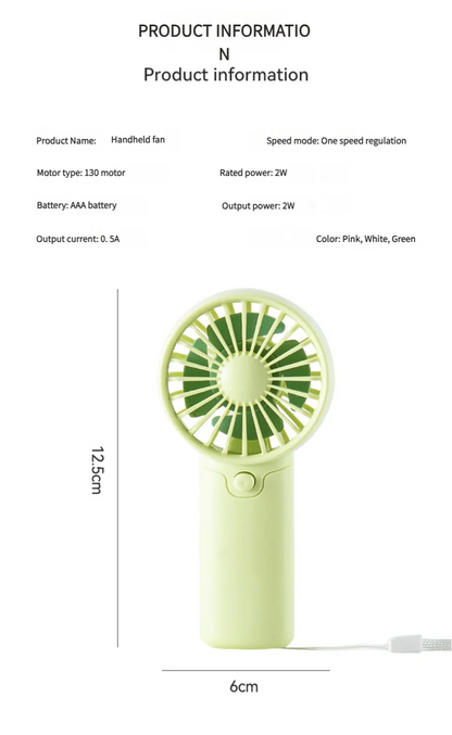 MEET SUN Portable Fan, Creative Pocket Handheld Mini Fan, Lightweight AAA Battery Powered (Batteries Not Included) Personal Cool
