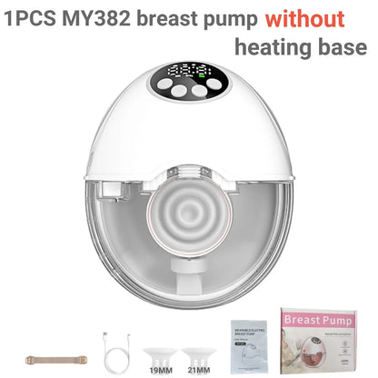 Hands-Free Wearable Breast Pump – Electric, BPA-Free, with Heating & UV Sterilizer | Wireless Upgrade Option