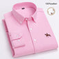Large Size Full Men's Shirts 100% Pure Cotton Oxford Business Casual Shirt Soft Slim Fit Formal Plain Shirt Long Sleeve Clothes