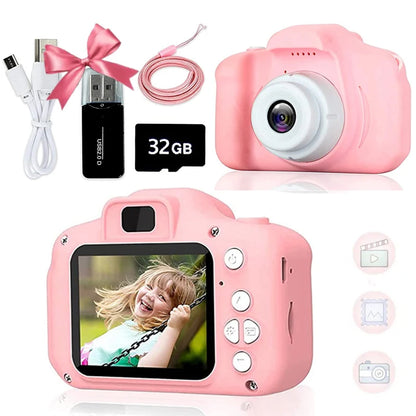 Super Cute Children Camera 1080P HD Toddler Digital Video Camera 2.0-inch Kids Camera with Silicone Cases Toys for  Christmas