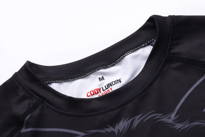 Men Tracksuit MMA No Gi Rashguard Jiu Jitsu T-shirt+Pants Boxing Jerseys Set BJJ Muay Thai Shorts Compression Legging Sportsuit