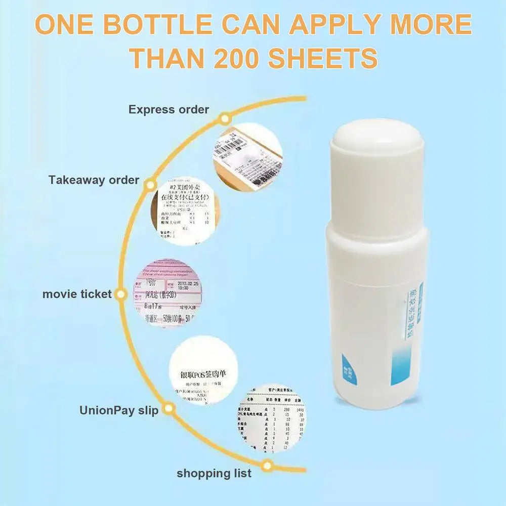Portable Thermal Paper Correction Fluid Fast-Drying Anti Peep Identity Information ID Info Privacy Protector Quick Eraser Covera