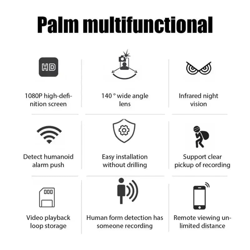 Mini 1080p HD Smart Camera Wireless Surveillance Security Video Cam Night Vision Motion Detect Camcorder Cam Monitor Smart Home