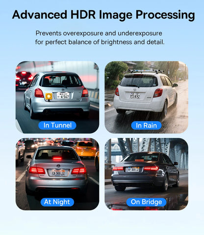 Baseus 4K Dash Cam VD1 Pro Front and Rear UHD Car Camera for SONY Sensor Supercapatior Night Vision WiFi6 DVR Video Recorder