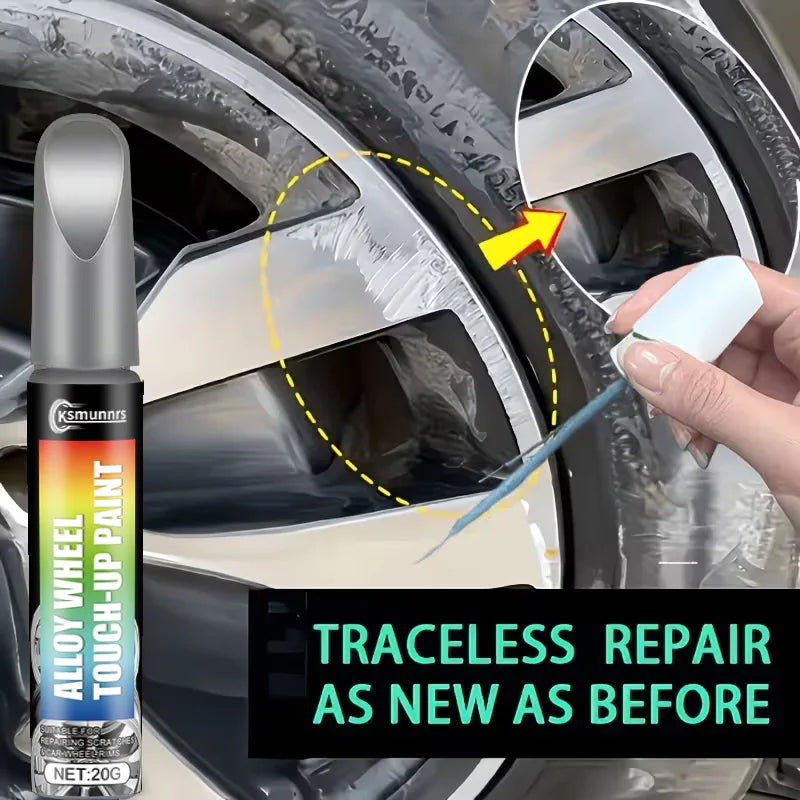 Silver Wheel Repair Pen Instantly Fixes Scratches And Curb Rash on All Silver Wheels & Car Bodies Simple One-Step Solution