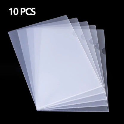 10 to 30 PCS A4 File Folder Desk Organizer Stationery Clear Folder for Documents Office school supplies