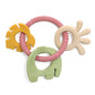 4 In One Baby Silicone Teether Ring BPA Free Rattles Bracelet Food Grade Elephant Cute Octopus Shaped Teething Ring Toys