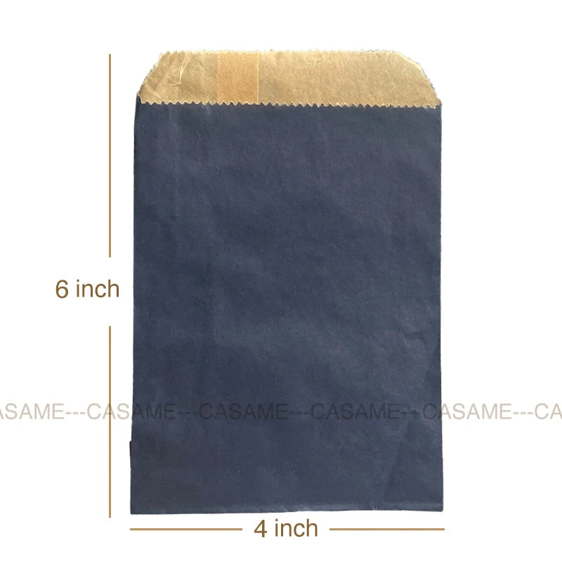 50 Pcs Red Blue Green Thank You Kraft Paper Bags Cute  Happy Birthday Gift Pouch Retro Party Favor Bag Candy Cookie Supplies