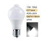 220V Motion Activated 12W Smart Bulb PIR Motion Sensor ON/OFF Home Lights Lamp LED Light Bulb with Motion Sensor