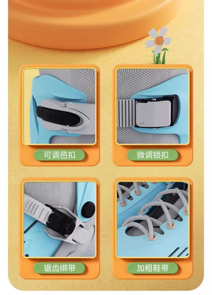 Fitness Roller Skating Kangaroo Bounce Shoes Unisex Fitness Exercise Rebound Shoes And Roller Shoes 2 In 1
