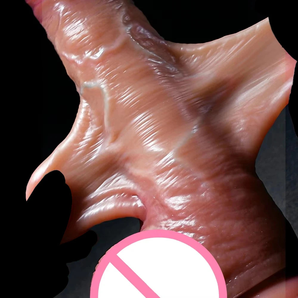 Realistic Sliding Dildo Skin Venis G-spot Stimulate Orgasm Masturbators Soft Penis Big Dick Suction Cup Anal Sex Toys For Women