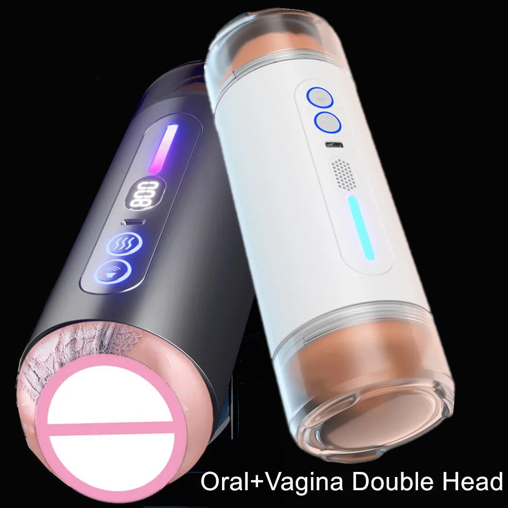 Automatic Male Masturbator Blowjob Cup Pocket Pussy Intelligent Voice Vagina Oral Penetration Sex Machine Adult Sex Toys For Men