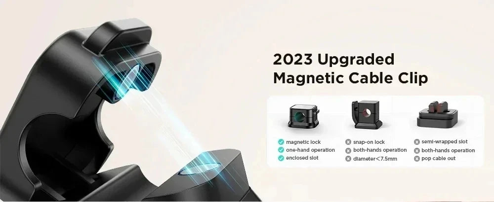 3/6/12Pcs/Set Magnetic Cable Clips Cable Organiser Adjustable Cord Holder Under Desk Organizing Cable Management Holder