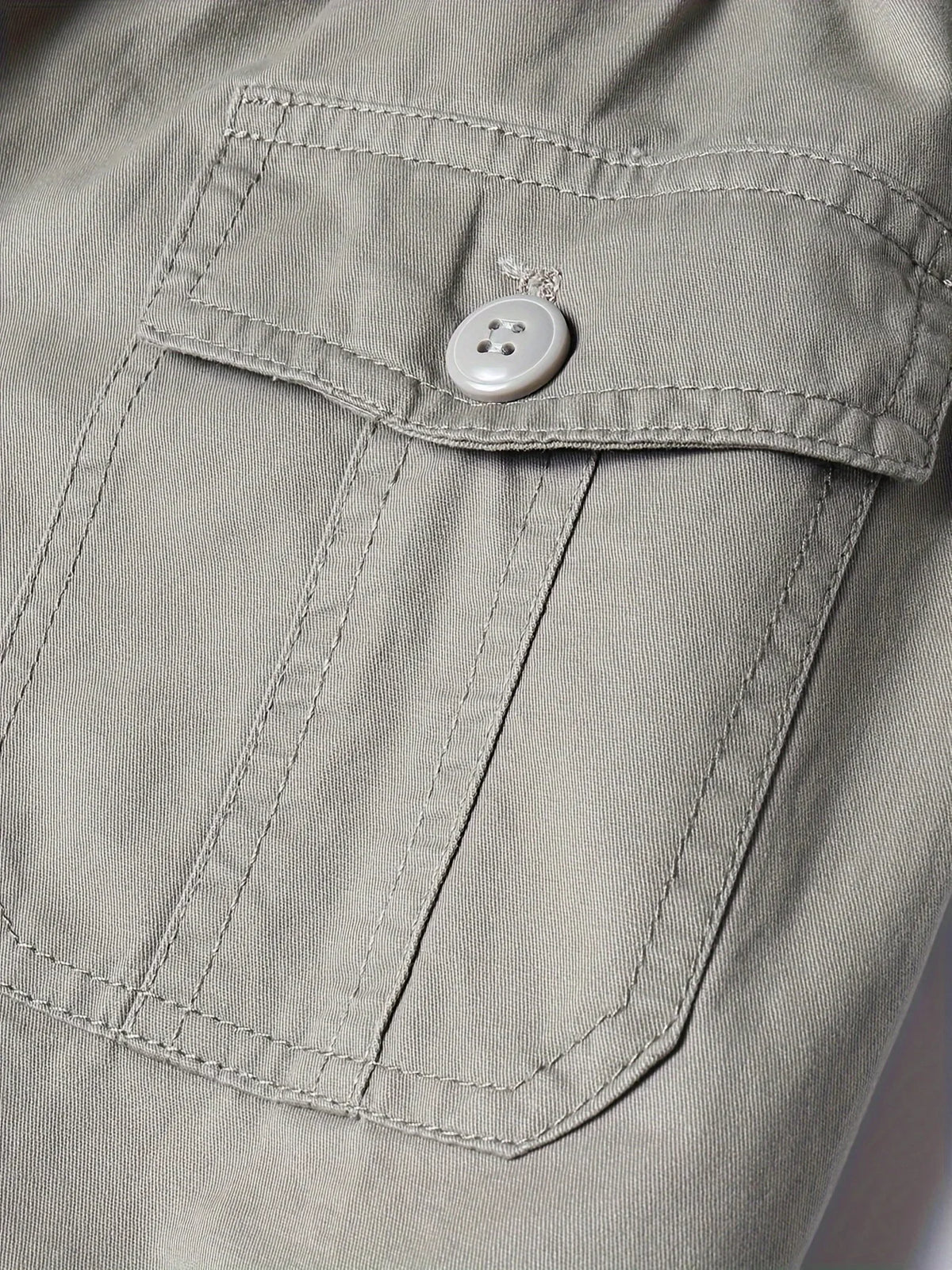 Cotton Cargo Shorts Men's Lightweight Breathable Solid Color Drawstring Waist with Zipper Pockets Casual Summer Short Pants