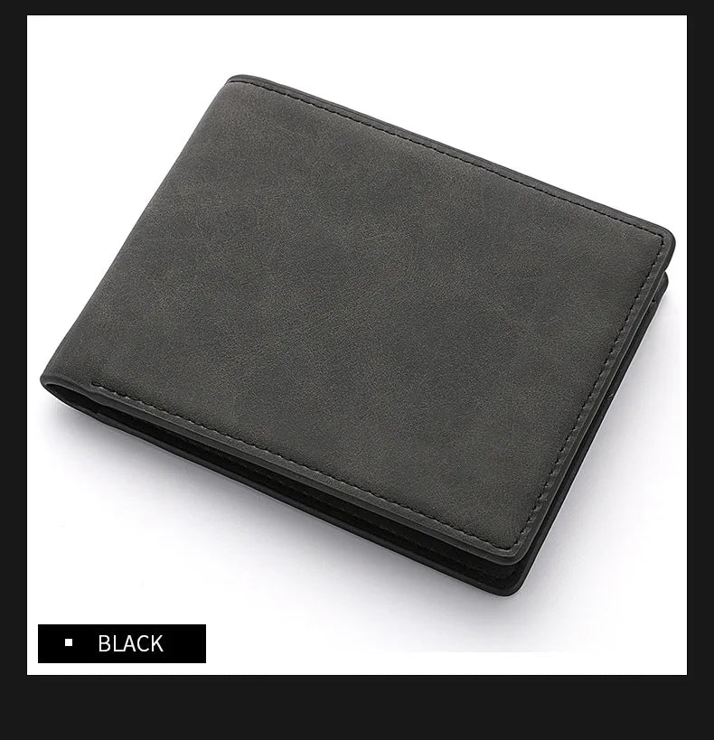 HOMEFISH Fashion Short Wallet for Men, Lightweight Portable Card Holder with Ample Bill Storage