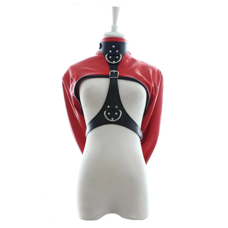 Bondage Women PU Leather Body Harness Cupless Straight Jacket Adult Costume BDSM Sexy Shop Atacado Harness Woman Accessories