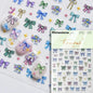 5D Cute Rabbit Love Heart Peach Blossom Flower Yellow Nail Art Stickers Bowknot DIY Self Adhesive Rhinestone Manicure Decals