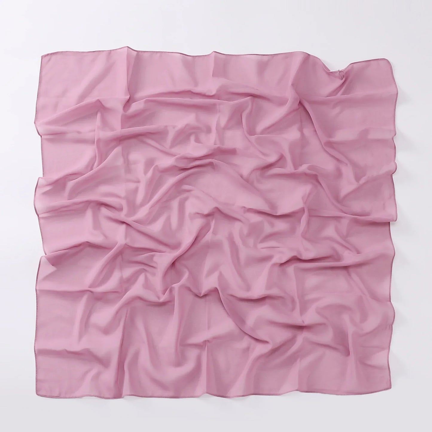 90*90cm Square Chiffon Hijab Scarf Women Solid Color Muslim Soft Head Scarf Islamic Shawls and Wraps Headband Musulman Scarves