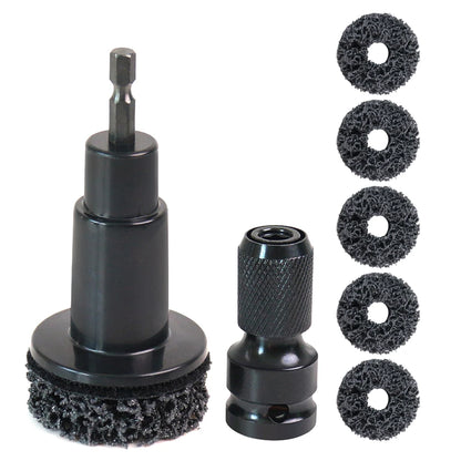 Professional Auto Wheel Hub Brush And Grinder Tool Kit - Brake Dust&Rust Removal Wheel Polishing Cleaner Set for Hub Maintenance