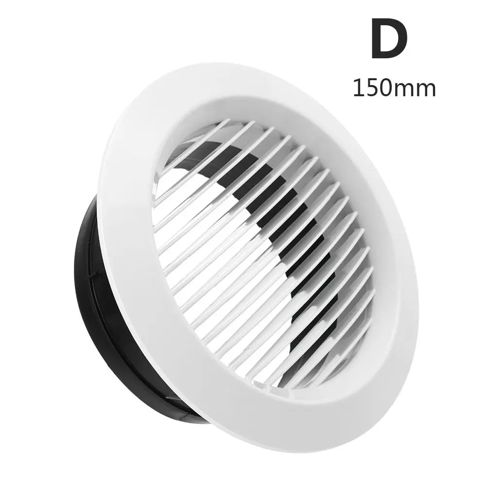 4 Types White Air Vent Extract Valve Grille Air Circulation Vents Cover 100/150mm Round Ducting Ventilation Cover Various Shapes