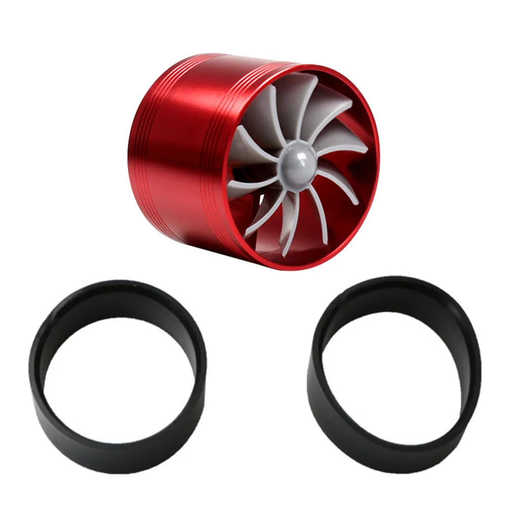 Car Air Intake Turbonator Single Fan Turbine Automobile Intake Turbo Vehicle Engine Turbocharger Power Conversion Accessories