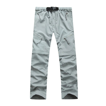 Summer Detachable Quick Dry Cargo Pants Men Waterproof Active Multifunction Pockets Outdoor Long Trousers Casual Pants
