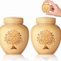 G14 Bamboo Cremation Urn Tree Life Threaded Pet Ashes Keepsake Urn  Ash Container for Dog Cat Human Loved One Funeral Souvenir