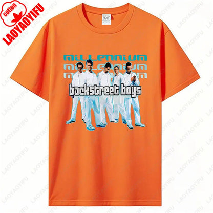 Backstreet Boys Millennium Tour Music Vintage Tshirt Men Women Hipster Popular Tops Summer Fashion Streetwear Unisex Tees Gift