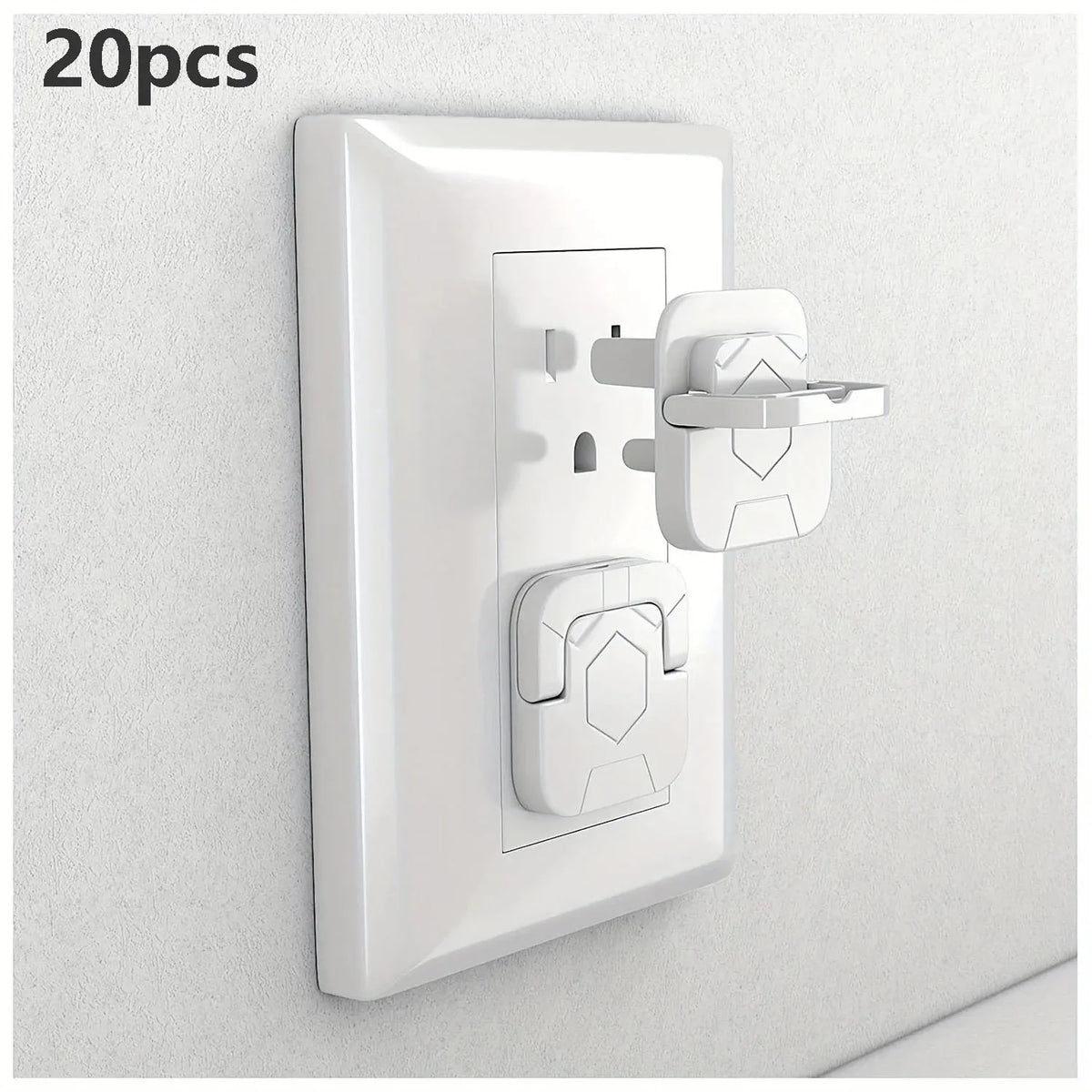 50pcs Outlet Covers Baby Proofing Safety -Child Secure Electric Plug Protectors With Hidden Handle Square