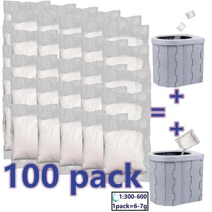 [No Need to Open the Portable | Stool Absorbent] 1-100 Pieces of Portable Fast Absorbing Stool Powder | Poo Powder Poo Gel