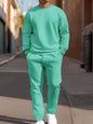 Autumn Casual Men's Long-Sleeve Set Trendy Gradient Print Outdoor Crew Neck Long-Sleeve Top & Casual Pants Two-Piece Set