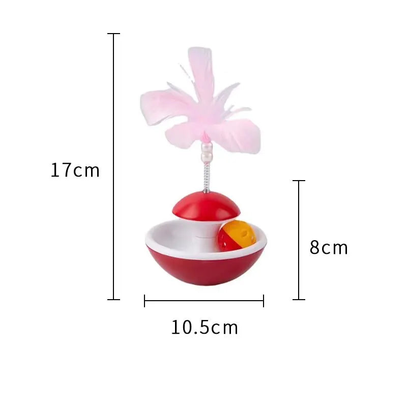 New Durable Funny Pet Cat Toys For Entertain Itself Mimi Favorite Feather Tumbler With Small Bell Kitten For Catch