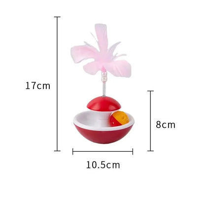 New Durable Funny Pet Cat Toys For Entertain Itself Mimi Favorite Feather Tumbler With Small Bell Kitten For Catch