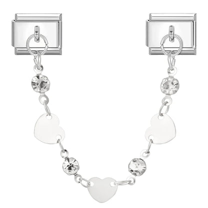 Laser Engraving Piano Heart Star Wings NO.7 Lips Italian Charm Links Fit 9mm Bracelet Stainless Steel Men Women DIY Making Gifts