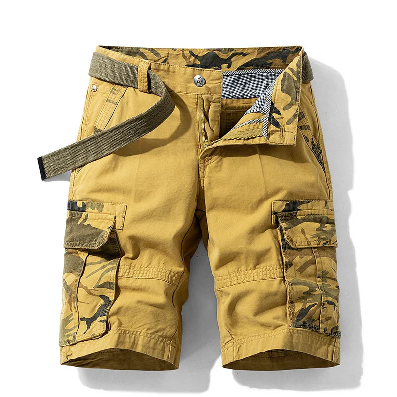 New Summer Men Cargo Camouflage Shorts Mens Cotton Beach Multi Pocket Shorts Man Spring Casual Joggers Shorts Male Dropshipping