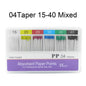 WELLCK 1 Box Dental Absorbent Paper Points Sterile Mixed Sizes 02 04 06 Taper 15-40# For Dentist Use Dentistry Materials