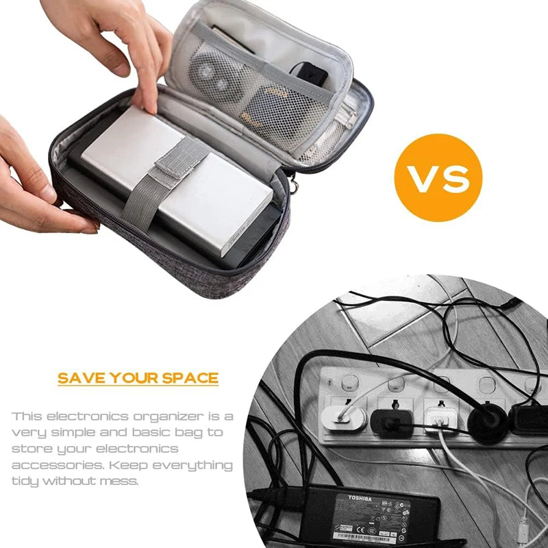 Organizer Bag Cable Organizer Travel Cord Organizer Case Pouch Portable Carrying Case For Charger Hard Drive Earphone USB Card