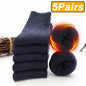 5 Pairs Winter Warm Men’s Socks Thick Male Women Socks Super Thicker Solid Socks Winter Socks Against Cold Snow Terry Socks